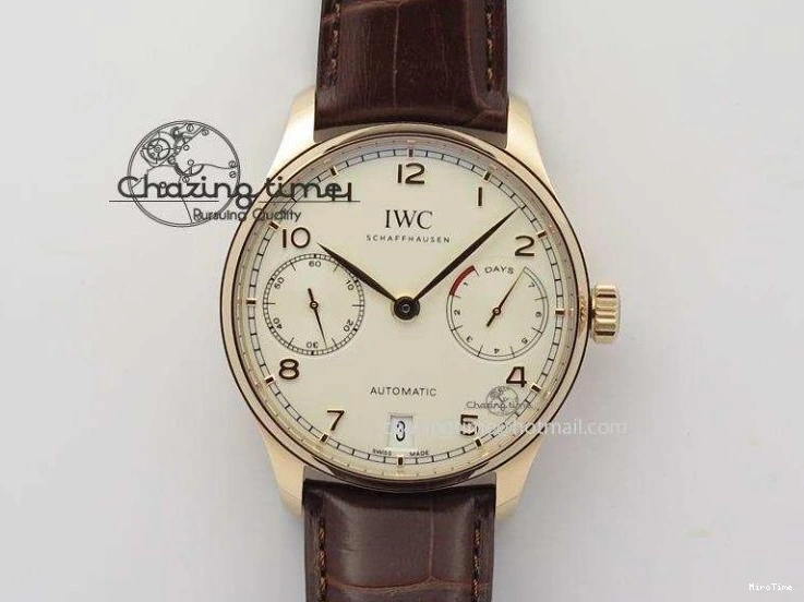 MIROTIME 0316 Portuguese Real PR Real Annual Calendar IW503502 ZF 1:1 Best Edition Blue Dial on Black Leather Strap A Breathable 7152